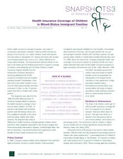 Health Insurance Coverage of Children in Mixed
