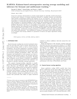 KARMA: Kalman-based autoregressive moving average modeling
