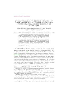 Inverse problems for regular variation of linear filters, a