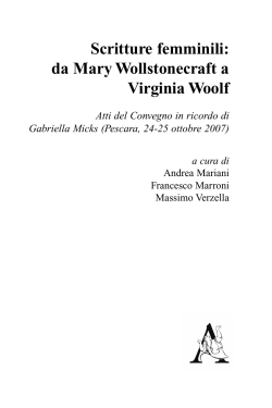 Scritture femminili: da Mary Wollstonecraft a