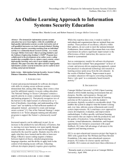 An Online Learning Approach to Information Systems Security