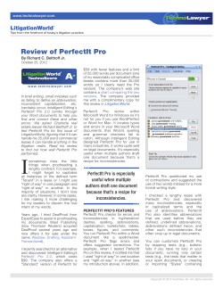 LitigationWorld - Intelligent Editing