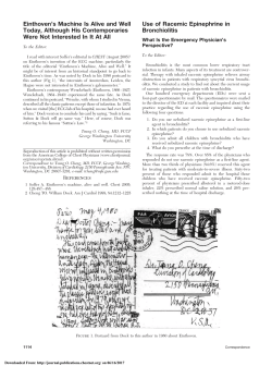 Use of Racemic Epinephrine in Bronchiolitis