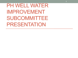 July 16, 2016 Well Water PowerPoint Presentation