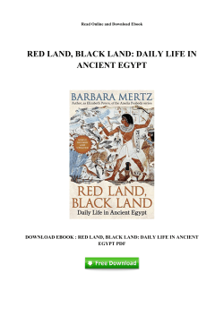 red land, black land: daily life in ancient egypt