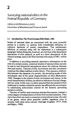Surveying national elites in the Federal Republic of