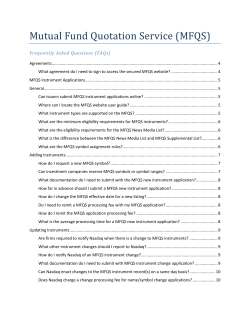 Mutual Fund Quotation Service (MFQS)