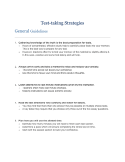 Test Taking Tips