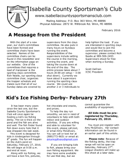 Newsletter - Isabella County Sportsman`s Club