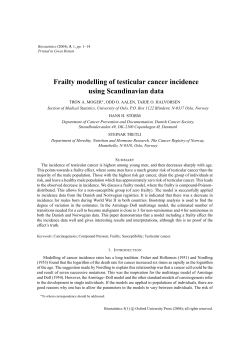 Frailty modelling of testicular cancer incidence using