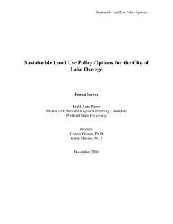 Sustainable Development Options