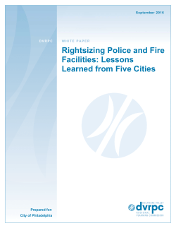 Rightsizing Police and Fire Facilities Lessons Learned from