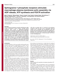 Sphingosine-1-phosphate receptors stimulate macrophage plasma