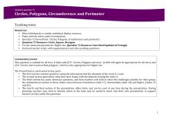 Circles, Polygons, Circumference and Perimeter