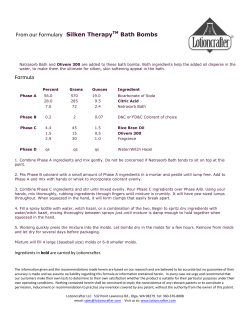 From our Formulary Silken TherapyTM Bath Bombs