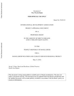 116 pages - World bank documents