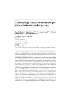 A methodology to assess environmental pesticide p