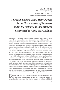 A Crisis in Student Loans?
