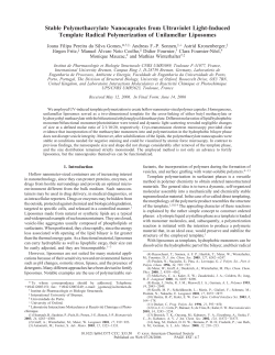Stable Polymethacrylate Nanocapsules from Ultraviolet Light