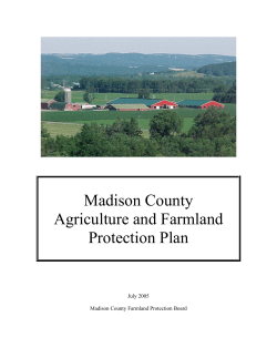 Madison County Agriculture and Farmland Protection Plan