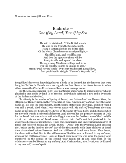 One if by Land, Two if by Sea - Endnotes