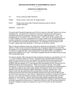 Toxic Screening Level Justification for 7782-50-5