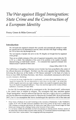 The War against Illegal Immigration: State Crime and the