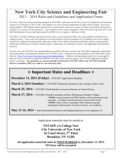 New York City Science and Engineering Fair - NYCSEF