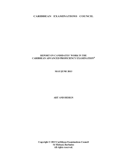 caribbean examinations council report on candidates` work in