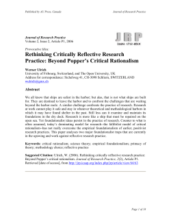 Rethinking Critically Reflective Research Practice