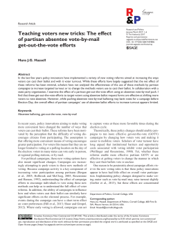 Teaching voters new tricks: The effect of partisan absentee vote