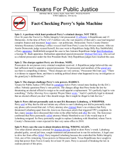 Fact-Checking Perry`s Spin Machine