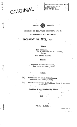 810 - Bureau of Military History