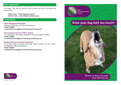 Does your dog bark too much? - East Northamptonshire Council