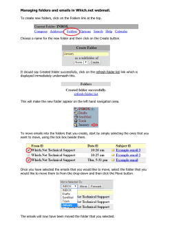 Managing folders and emails in Which.net webmail.