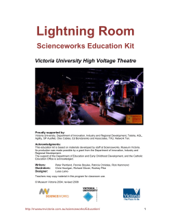Lightning Room education kit: Teacher notes
