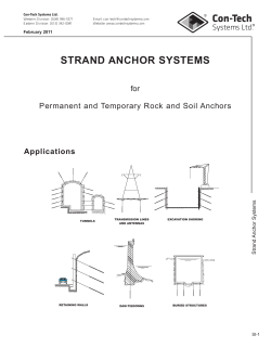 strand anchor systems - Con