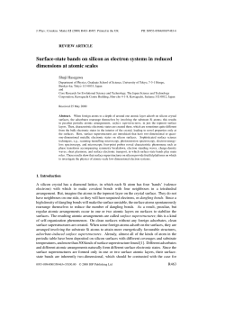 Surface-state bands on silicon as electron systems in reduced
