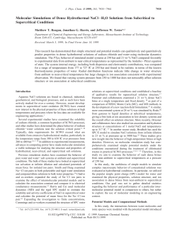 Molecular Simulations of Dense Hydrothermal NaCl&minus;H2O Solutions