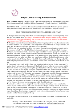 Simple Candle Making Kit Instructions