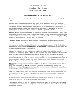 St. Thomas Church One East Main Street Thomaston, CT 06787