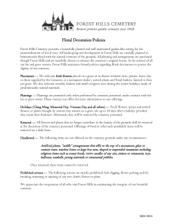 Floral Decoration Policies