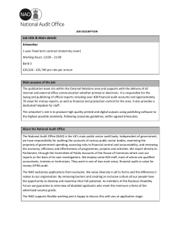 Artworker JD - ATS - National Audit Office