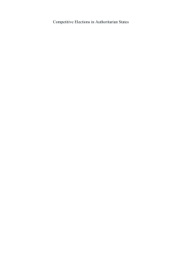 Competitive Elections in Authoritarian States: Weak States