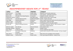 JCSP Library Project Recommended Reads