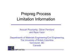 Prepreg Process Limitation Information