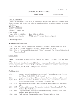 CV - U.C.C. Physics Department