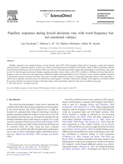 Pupillary responses during lexical decisions vary with word