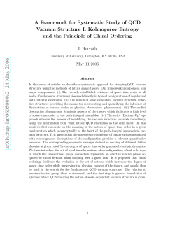 A Framework for Systematic Study of QCD Vacuum Structure I