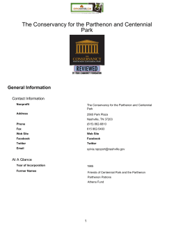 The Conservancy for the Parthenon and Centennial